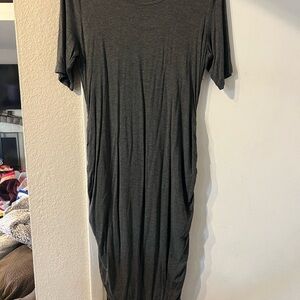 A Pea in the Pod Charcoal Midi Dress